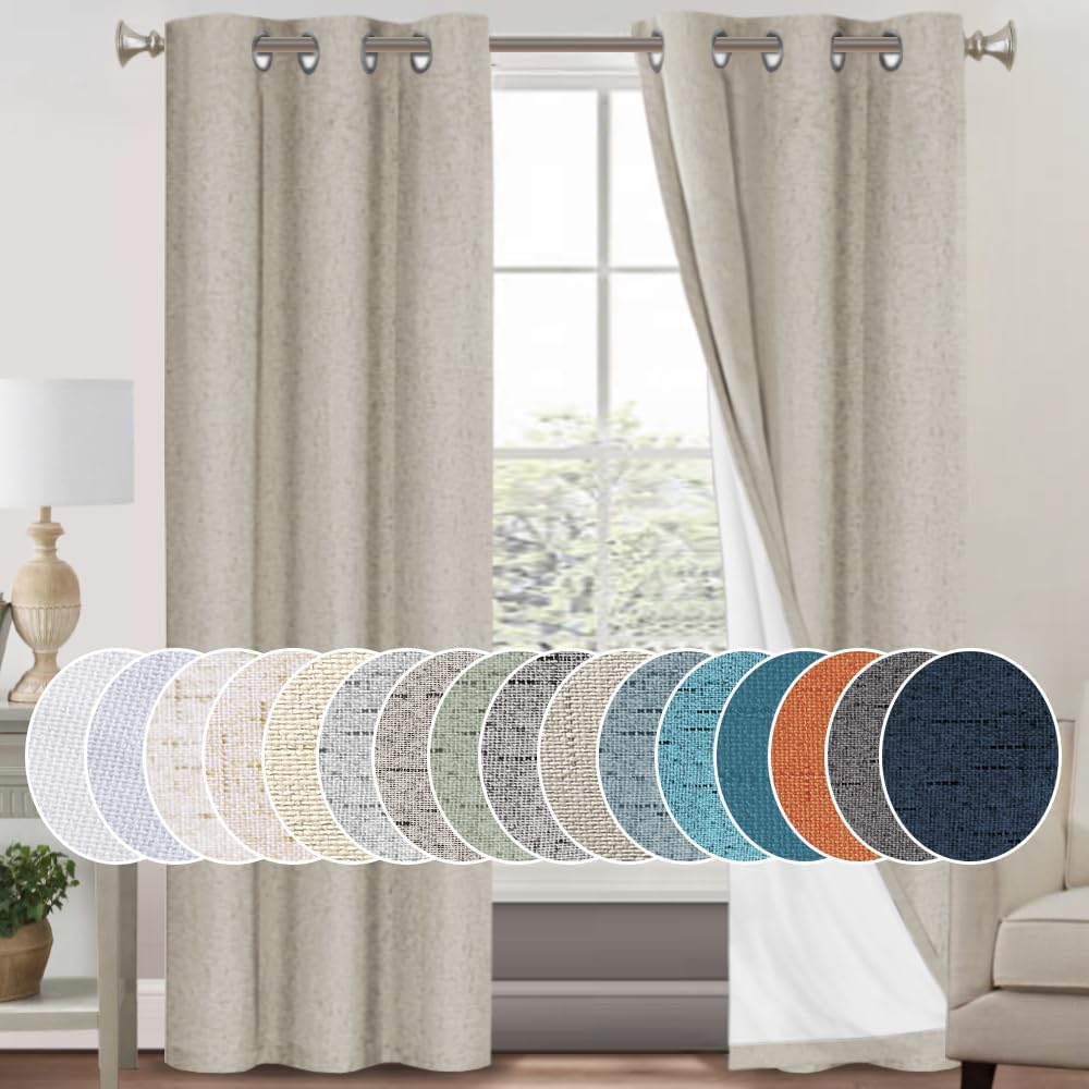 PrinceDeco 100% Blackout Curtains for Ultimate Privacy Protection