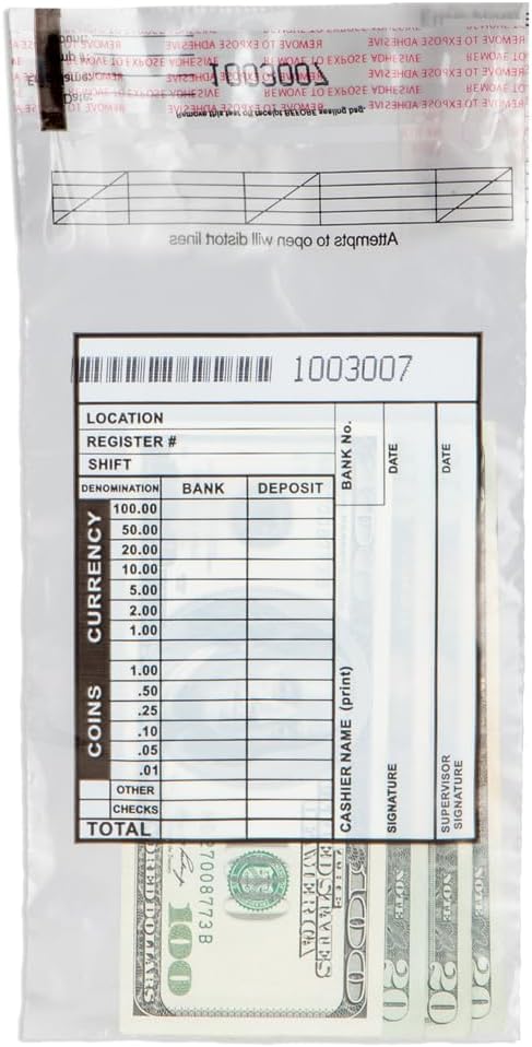 BankSupplies Cash Transmittal Bags for Secure Cash Handling