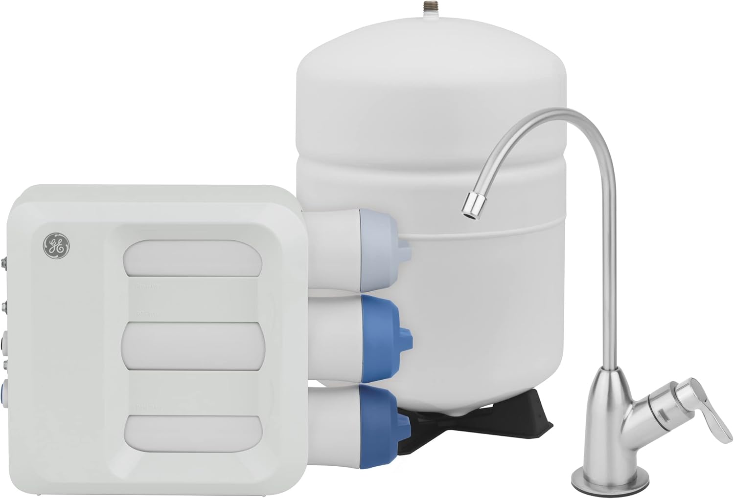 GE 3 Stage Reverse Osmosis Water Filtration System for Home