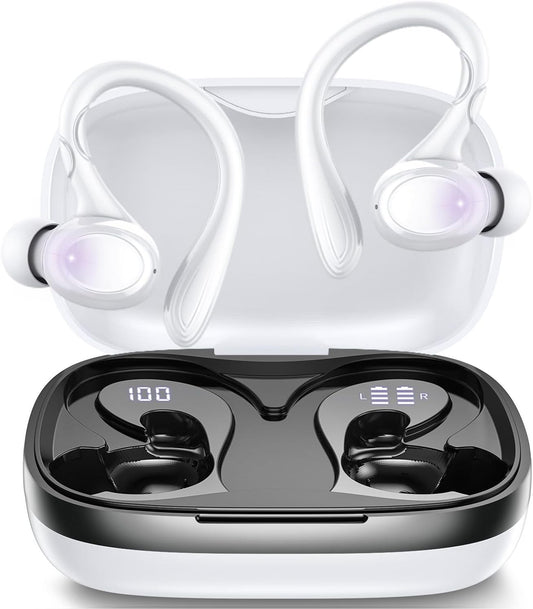 HUJINA Wireless Earbuds: 60H Playback, Noise Cancelling, Clear Calls - IPX7 Waterproof for Sports