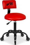 Rolling Shop Stool with Wheels - Heavy Duty Adjustable Mechanic Seat