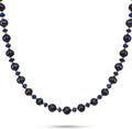 real pearls and stone strand choker necklace for women - solid