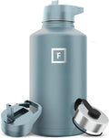 IRON FLASK 64 oz Camping Hydration Flask with 3 Lids for Outdoors
