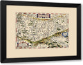 Ortelius 18x15 Black Framed Art Print of Transylvania Romania