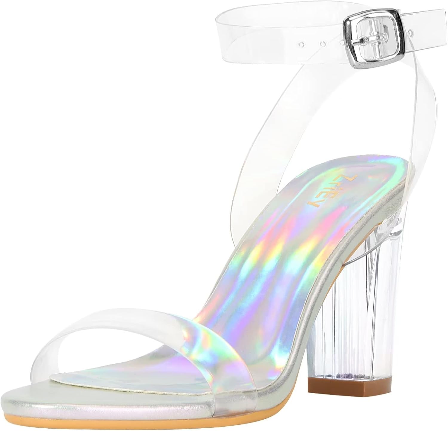 ZriEy Clear Block Sandals with Chunky Heels for Every Occasion