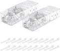 Cable Organizer Storage Box Set of 2 - Clear Stackable Cord Cases