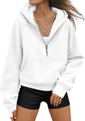 Womens Half Zip Hoodies Fleece Pullover - Cozy Oversized Fit