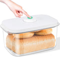 Large Bread Box with Easy-Carrying Handles - Airtight 6.5 Qt Rice