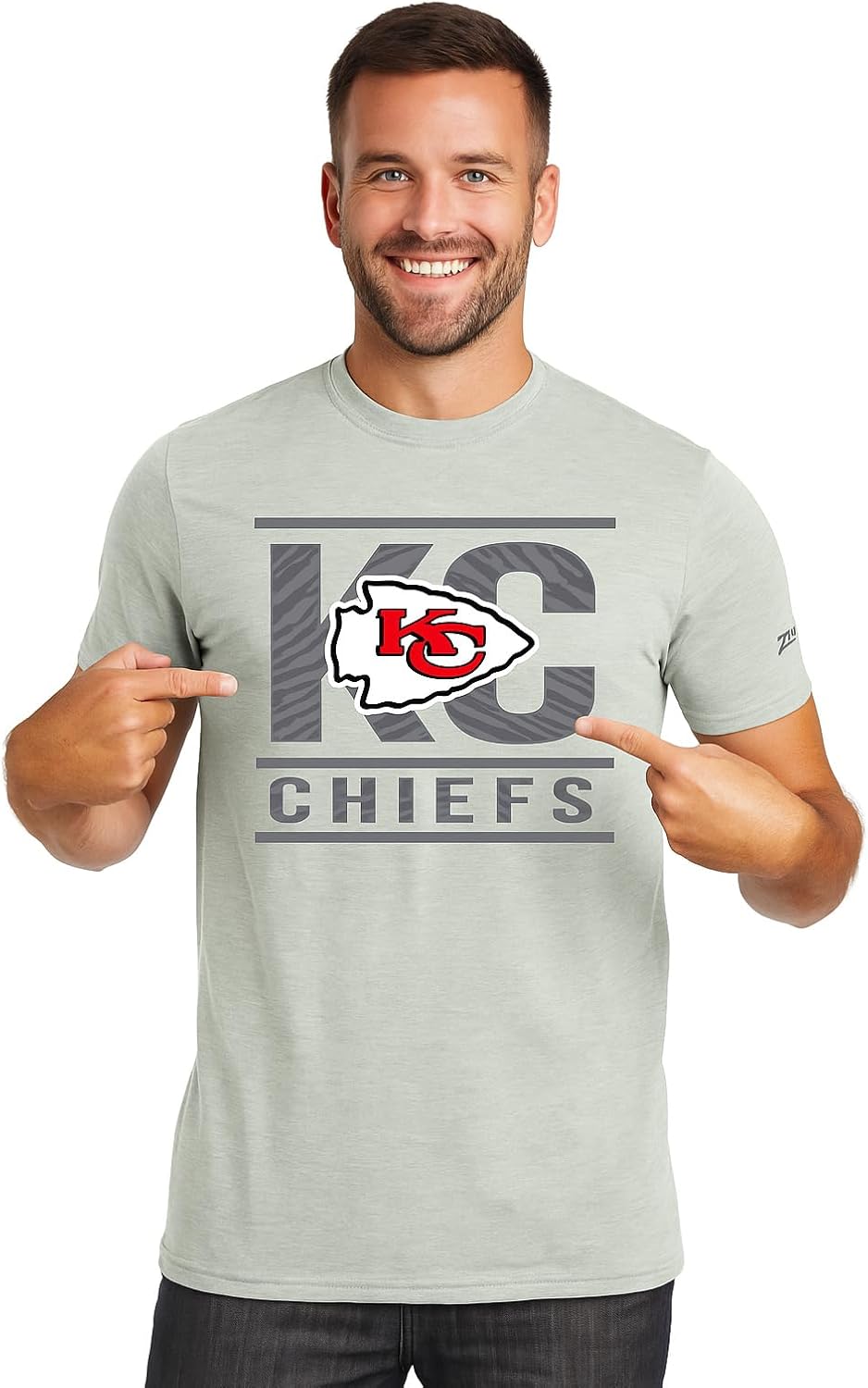 Zubaz NFL Men's Short Sleeve Team Graphic T-Shirt for Fans