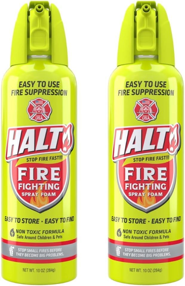 HALT! Fire Fighting Foam Spray - Non-Toxic & Easy to Use
