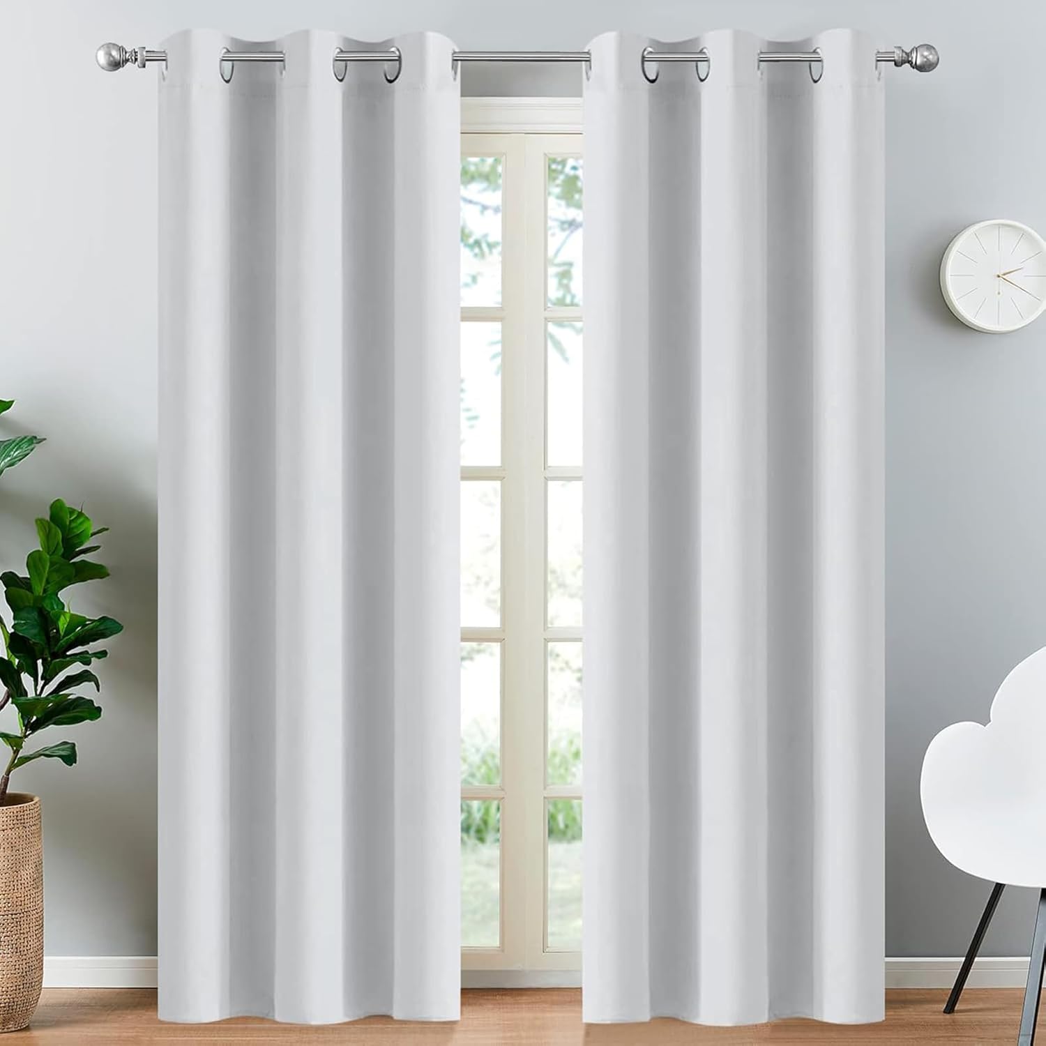Yakamok 90 Inch Length Room Darkening Drapes for Bedroom