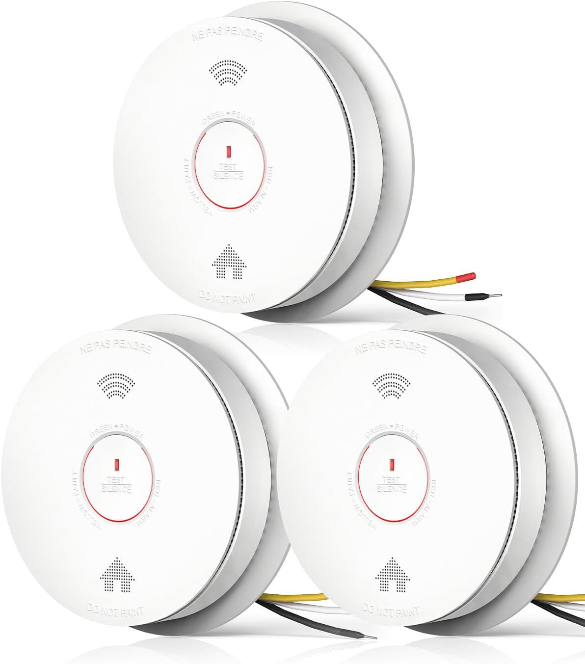 SITERWELL Hardwired Interconnected Smoke and CO Detector Combo