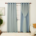 Blackout Curtains with Sheer Overlay 52 x 84 in - Dual Layer Light