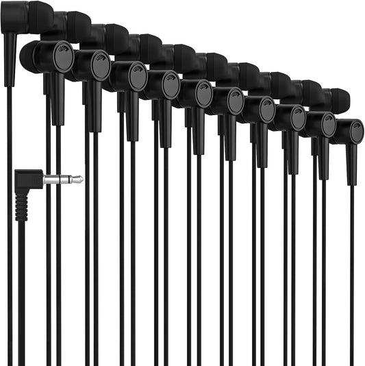 Maeline 20 Pack Noise Isolating Earbuds - Classroom, Travel Essential