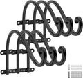 6 Pack Heavy Duty Hanging Plant Bracket 12 in - Strong Outdoor Hangers