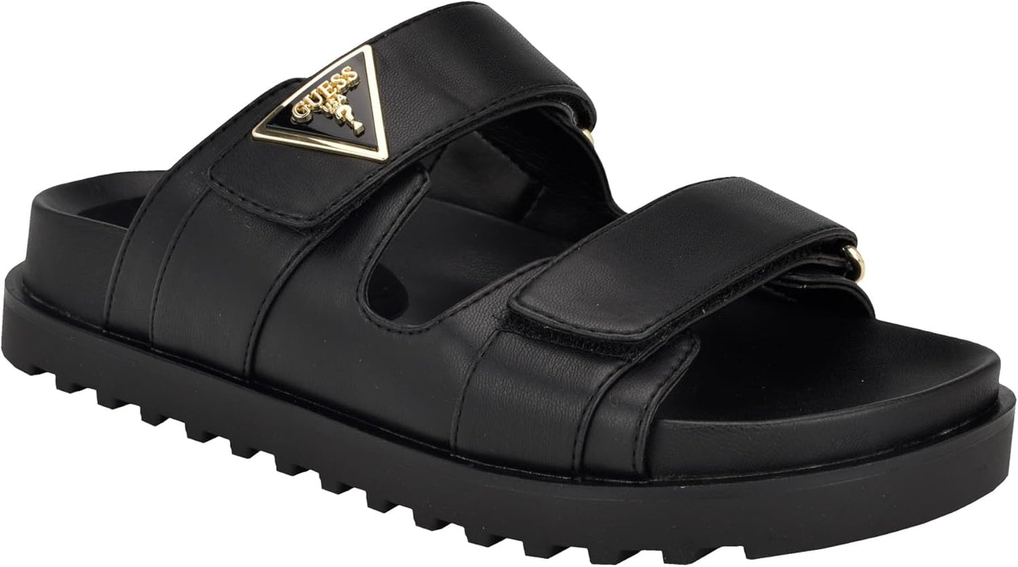 Guess Women's Fabula Sandal: Trendy Double Band Slide Style