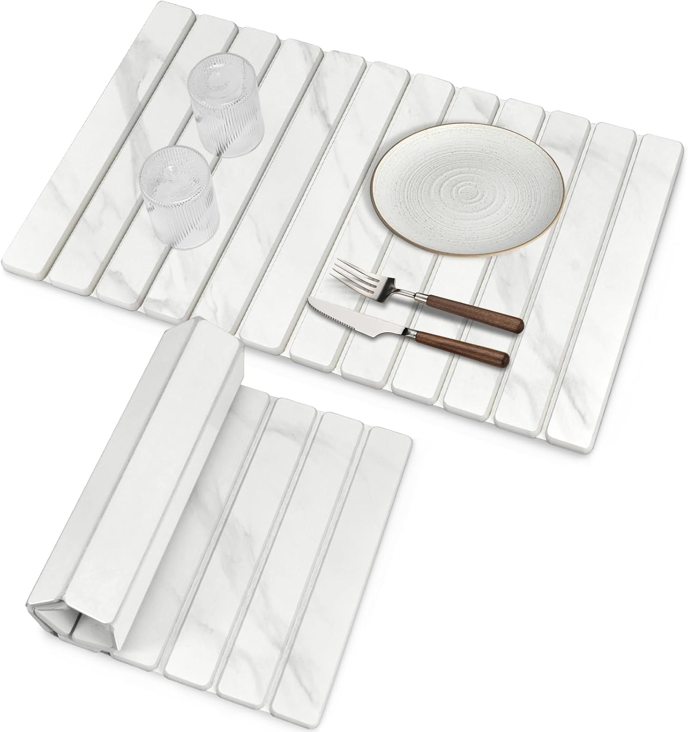 Large Stone Dish Drying Mats for Kitchen Counter, Eco-Friendly