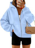 Trendy Queen Zip Up Hoodies For Women Cropped Sweatshirts (Style FW5M)