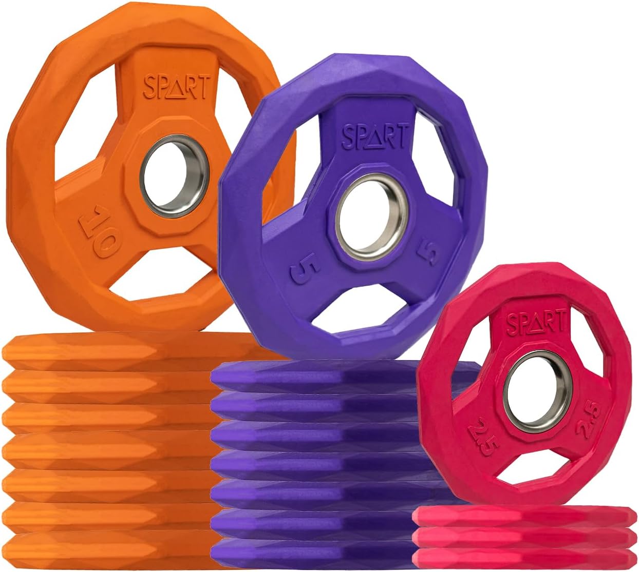 SPART Color Coded Weight Plate for Olympic Barbell Training