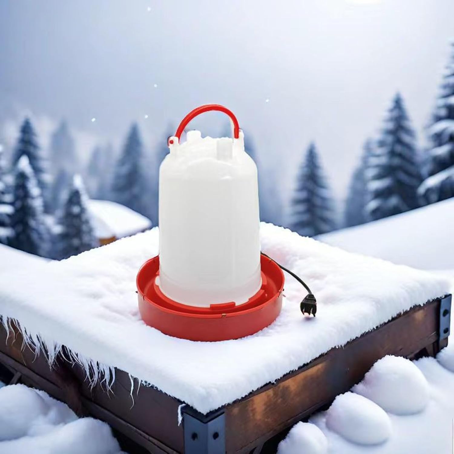 Thermostatically Controlled Heated Poultry Waterer - Winter Ready!