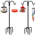 Adjustable Double Shepherds Hook 92 in for Outdoor - Heavy Duty 2-Pack