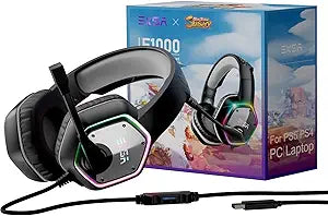 EKSA Gaming Headset with Noise Canceling Mic & RGB Light