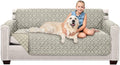 Sofa Shield Reversible Damask Latte Ivory 70 in Sofa Slipcover