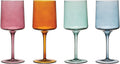 Creative Co-Op Wine Glass, 4 Colors - Stylish Stemmed Glassware