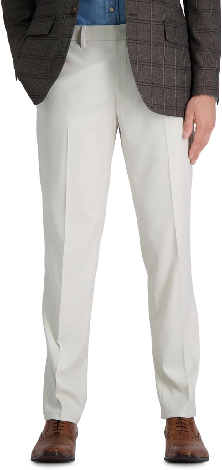 J.M. Haggar Mens 4-Way Stretch Dress Pant for Ultimate Comfort