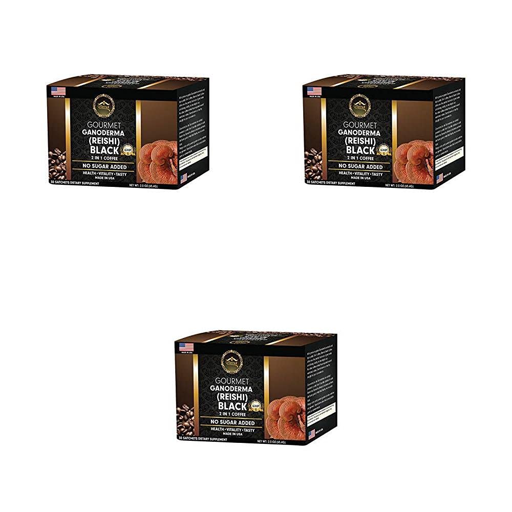 Eternal Gourmet Ganoderma Black Coffee 2 in 1 Pack of 3