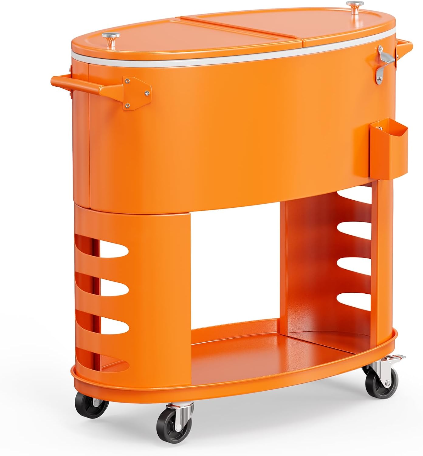 VINGLI Patio Cooler Rolling Ice Chest on Wheels for Parties