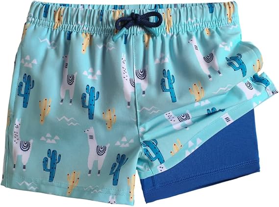 maamgic Boys Swim Trunks with Compression Liner for Comfort
