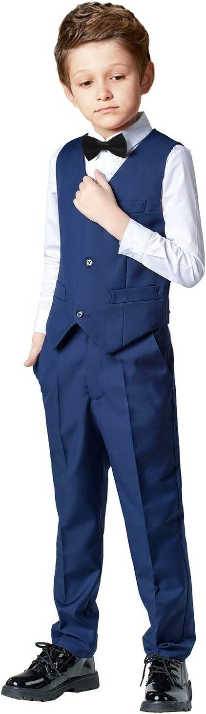 Boys 4-Pieces Slim Fit Suits Set for Formal Occasions