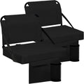 Stadium Seat with Cup Holder and Shoulder Strap - Padded Bleacher