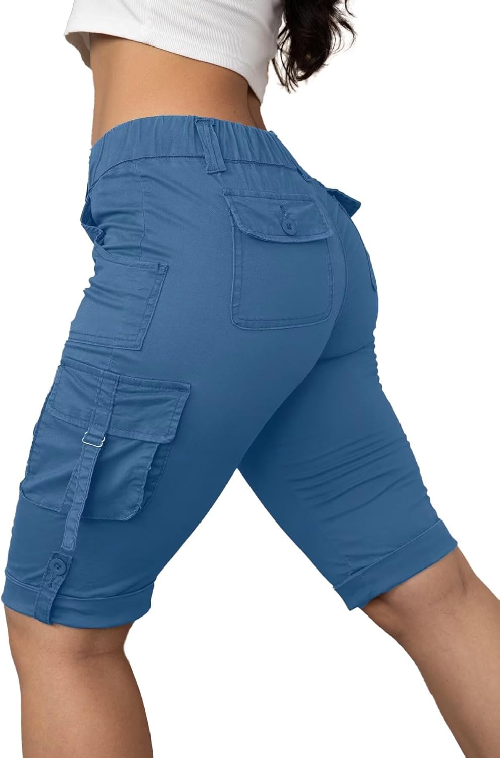 Flamingals Hiking Shorts for Women with Flap Pocket Design