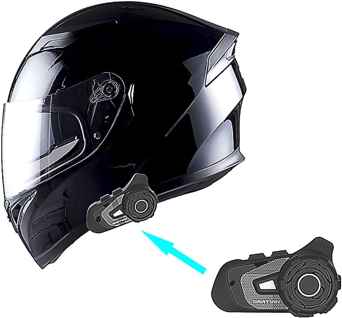 1Storm Motorcycle Full Face Dual Visor Helmet with Bluetooth Headset