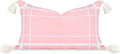Coastal Blush Pink Lumbar Pillow Cover 12x20 in - Water Repellent