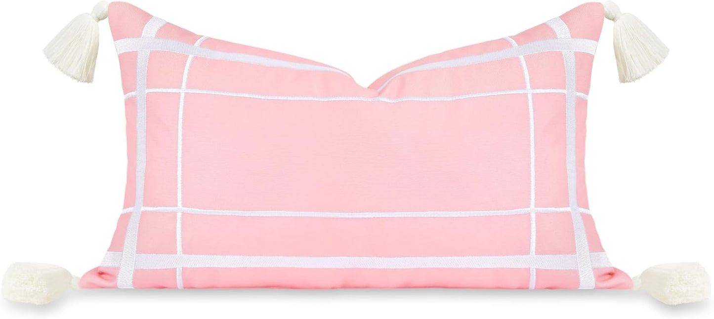 Hofdeco Premium Coastal Indoor Outdoor Lumbar Pillow Cover 12x20