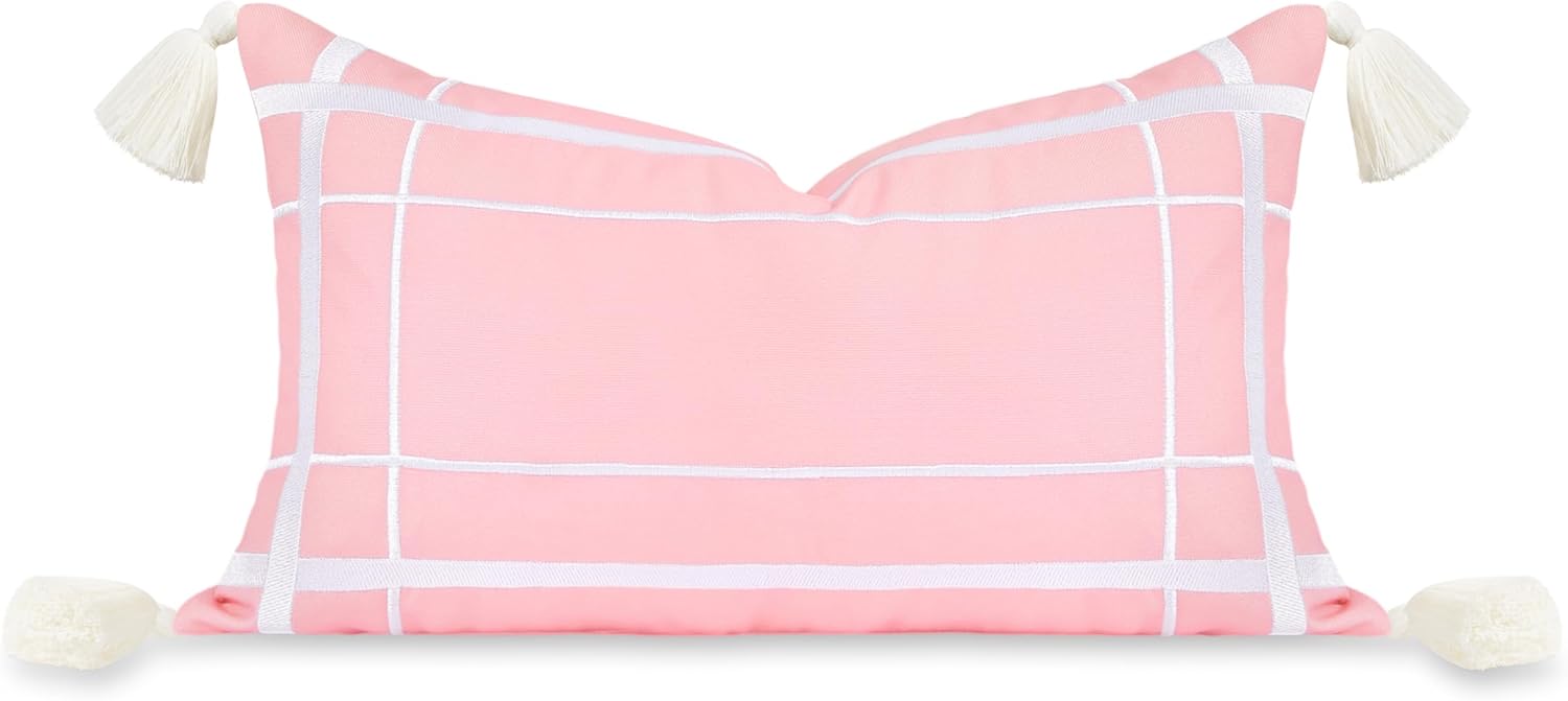 Hofdeco Premium Coastal Indoor Outdoor Lumbar Pillow Cover 12x20