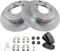 TRQ Rear Brake Pad & Rotor Kit Compatible with 2015 Hyundai Sonata
