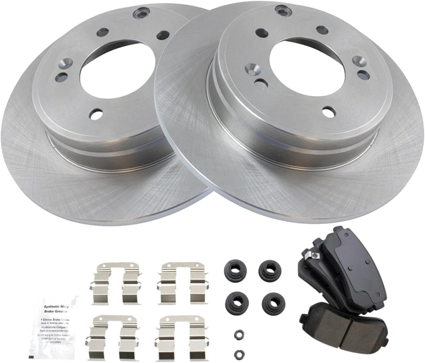 TRQ Rear Brake Pad & Rotor Kit for 2015 Hyundai Sonata & Kia