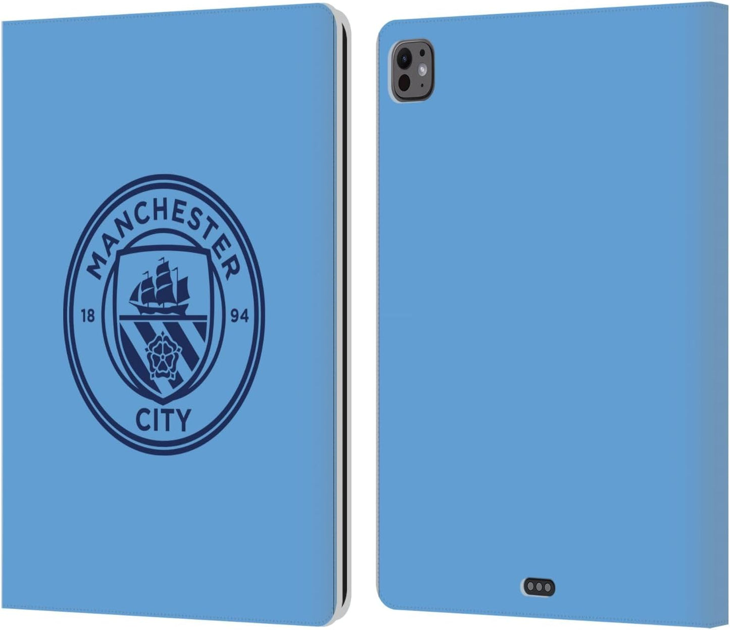Manchester City FC Blue Obsidian Leather Wallet Case for iPad Pro