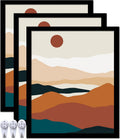 Black 20x24 Picture Frame Set of 3 - Lightweight, High Transparency