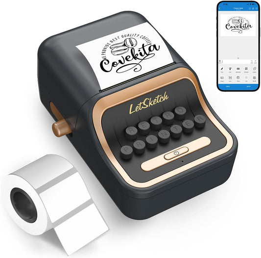 Bluetooth Retro Label Maker: Print Anywhere!