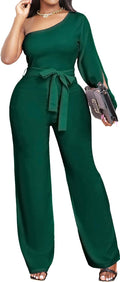 Formal Jumpsuit for Women V Neck Off Shoulder - Dressy Straight