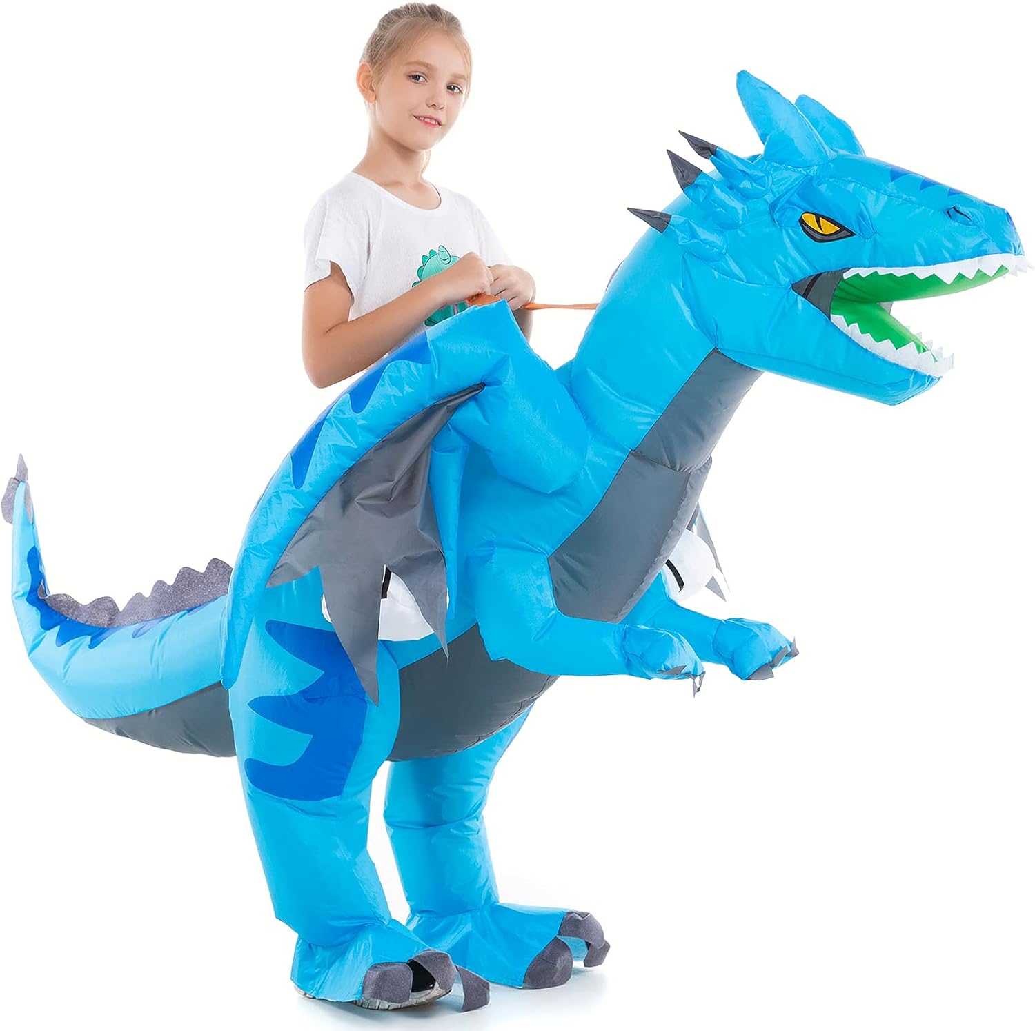 HSCTEK Inflatable Kids Dragon Costume for Boys and Girls Fun
