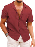 Men's Short Sleeve Hawaiian Floral Shirt for Casual Summer Wear