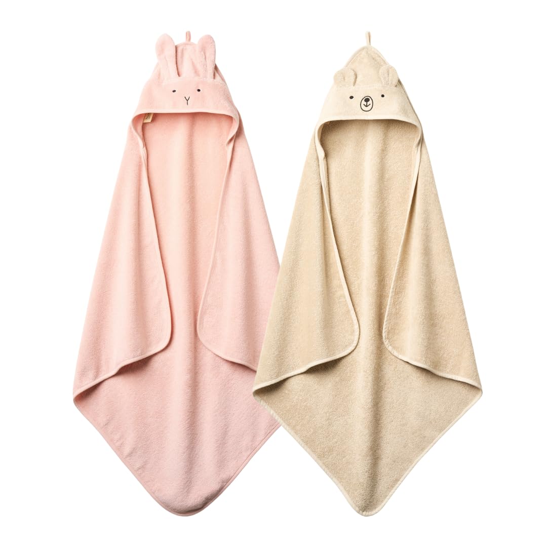 Organic Cotton Baby Hooded Towel for Newborns and Toddlers