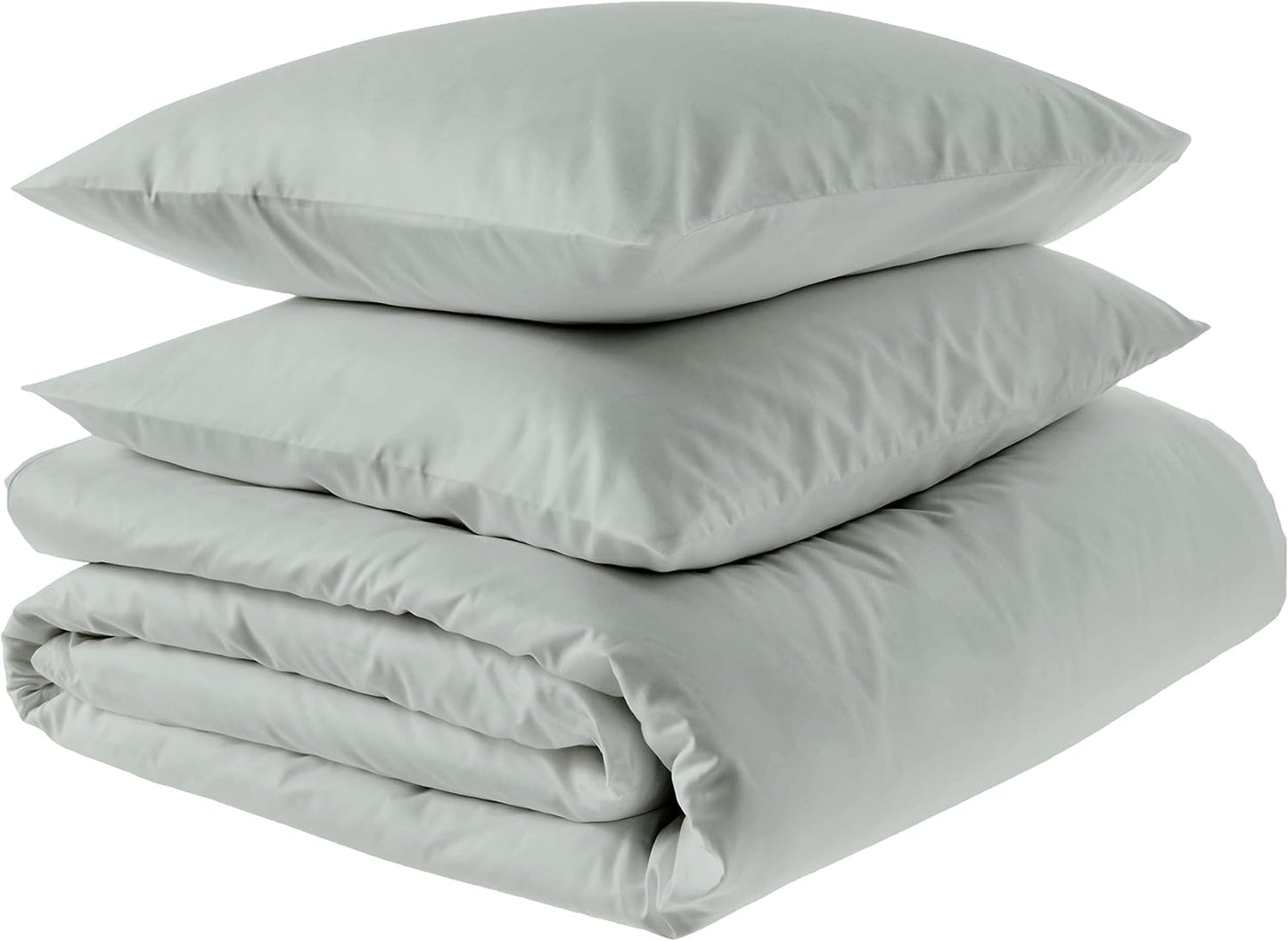 100% Organic Cotton Duvet Cover Set - Soft Sage Green Comfort