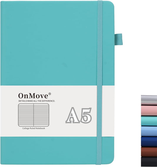 Luxury Turquoise Leather Journal 200 Pages | OnMove